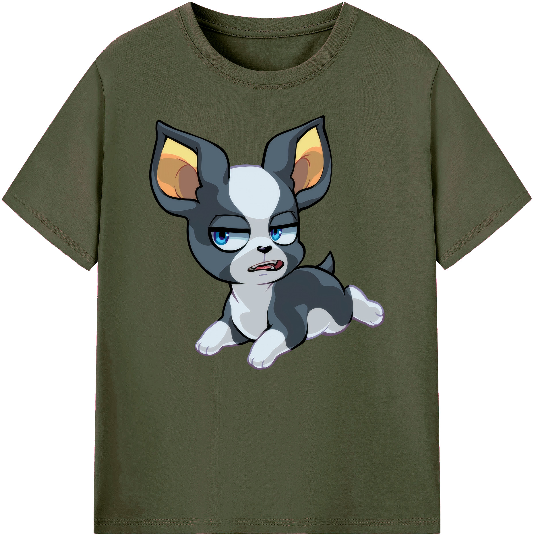 （画像用） ジョジョの奇妙な冒険 イギー JoJo's Bizarre Adventure Iggy 綿100％ メンズ半袖Tシャツ｜肌触りやわらか＆通気性